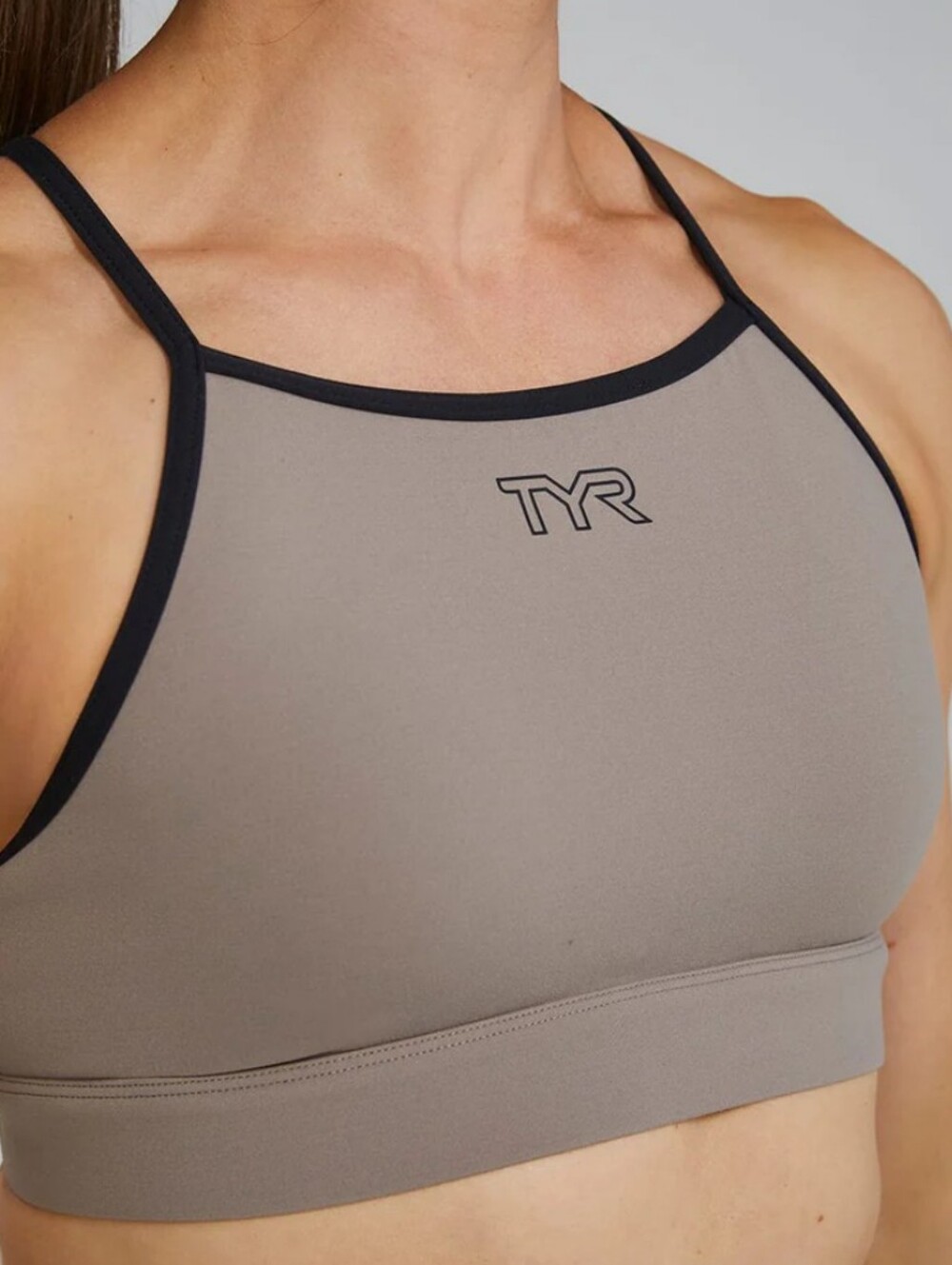 NWT TYR Joule Elite High Neck Sports Bra Cinder Cross Back Sz XL - Picture 2 of 13